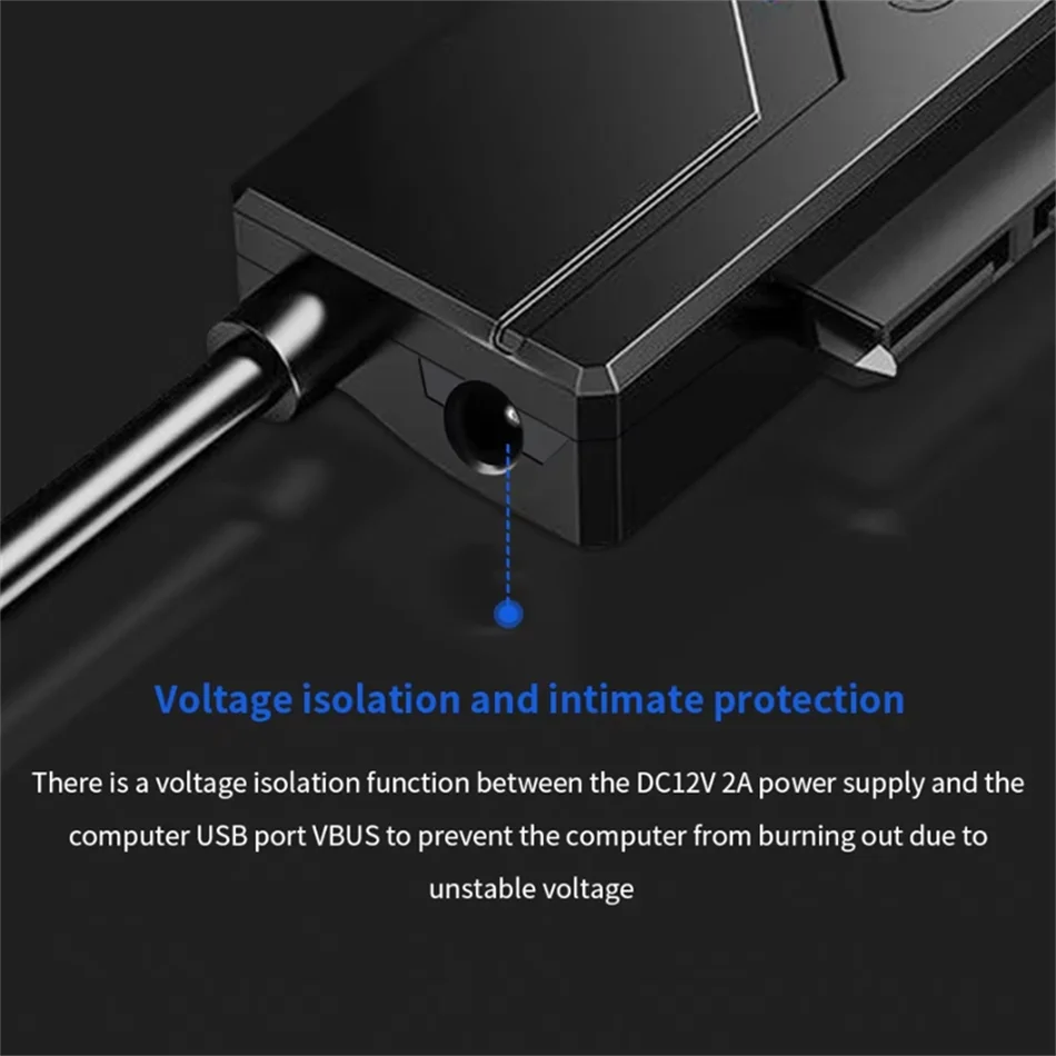 WvvMvv Cable USB Sata USB 3,0 a 22 pines adaptador Sata compatible con disco duro externo HDD SSD de 3,5 y 2,5 pulgadas lector de disco duro externo - imagen 4