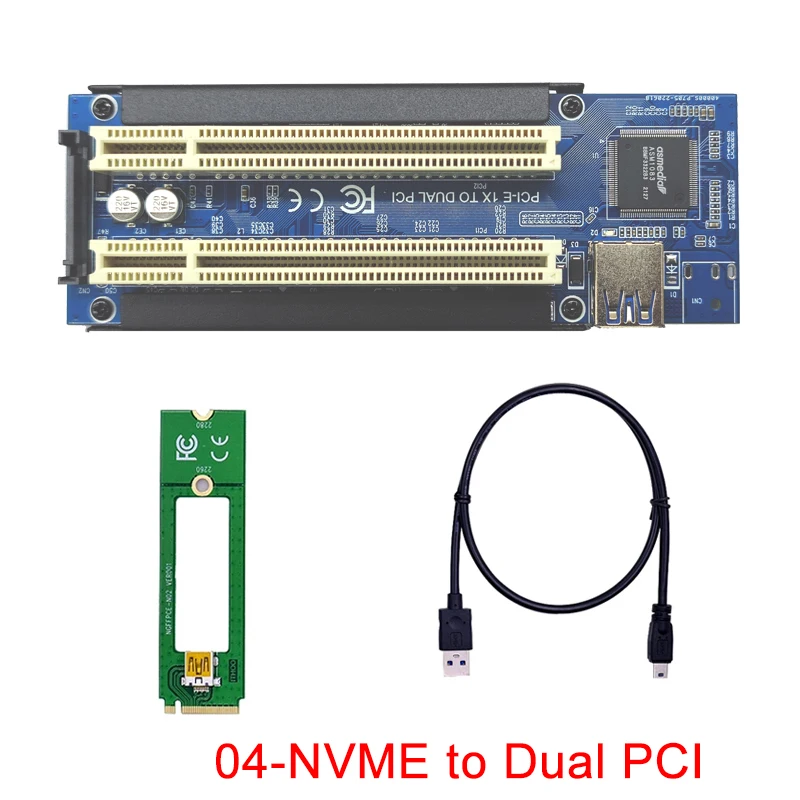 04 NVME to Dual PCI