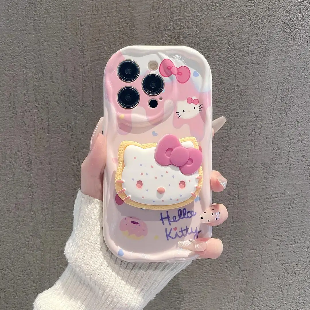Funda con soporte 3D Hello Kitty Kuromi para Infinix GT20 Pro Note 40 Zero 30 Hot 40i Smart 8 Tecno Spark 20 Cover Capa Soft Cu - imagen 2