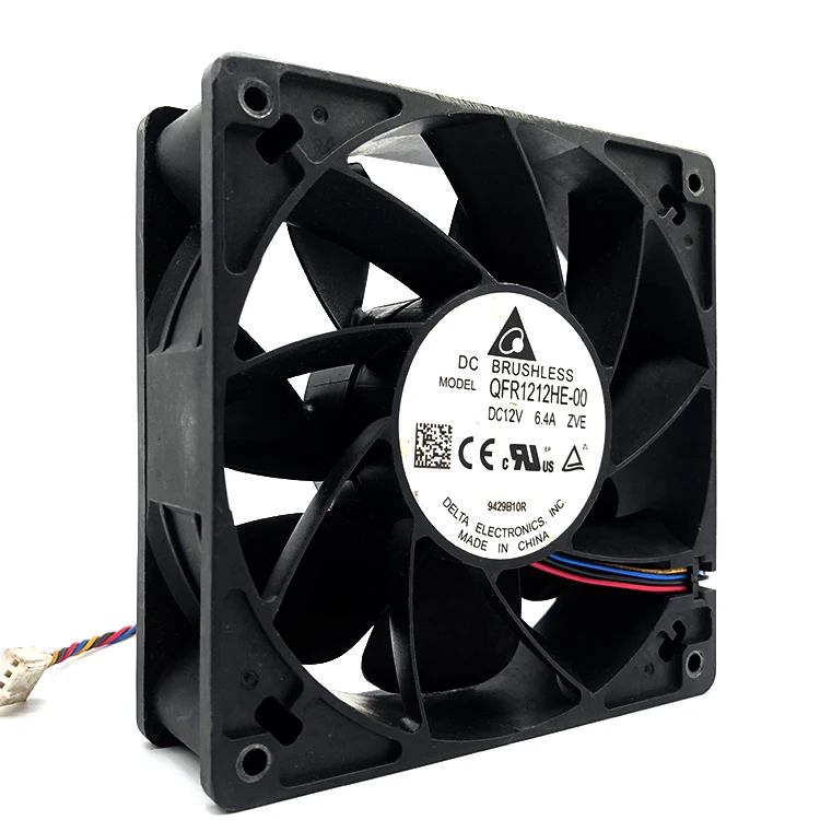 QFR1212HE-00 120*120*38mm DC12V 6.4A, potente ventilador de refrigeración de flujo de aire CFM de alta velocidad, DC 12V - imagen 2
