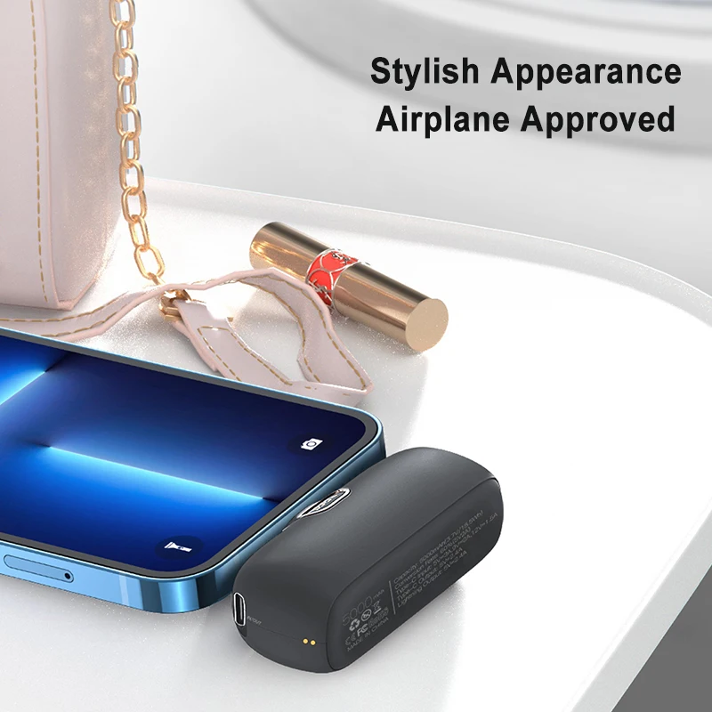 KUULAA-Mini banco de energía de 5000mAh, cargador portátil de carga rápida QC PD para iPhone 15 14, batería externa para Samsung, 3 uds. - imagen 5