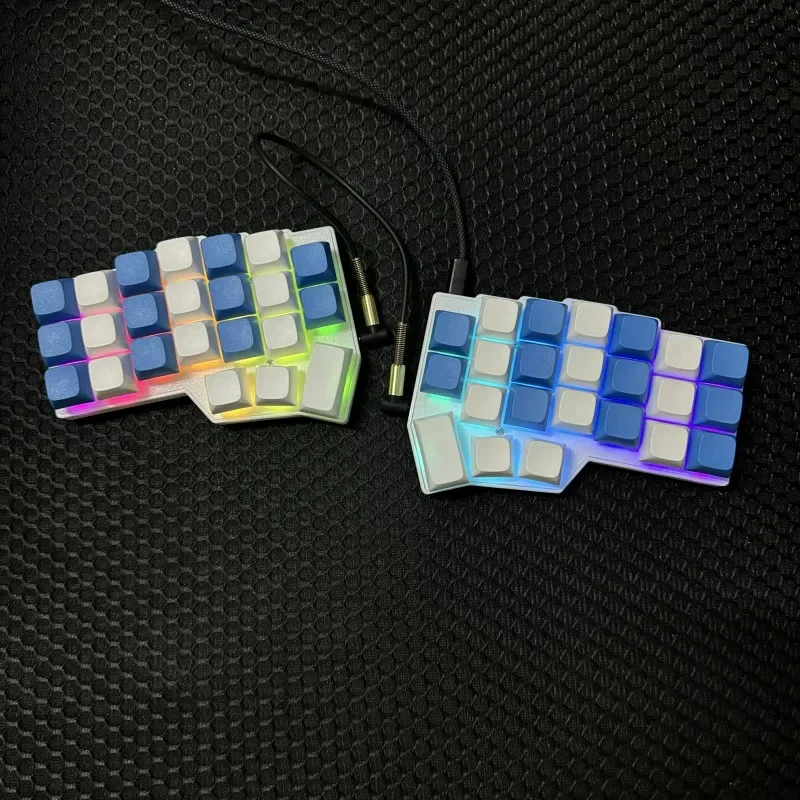 Corne V4.1-teclado dividido personalizado, modo único, con cable, eje MX V4 QMK/VIAL RGB, PCB de intercambio en caliente, ergonómico, Kit de teclados mecánicos de regalo - imagen 3