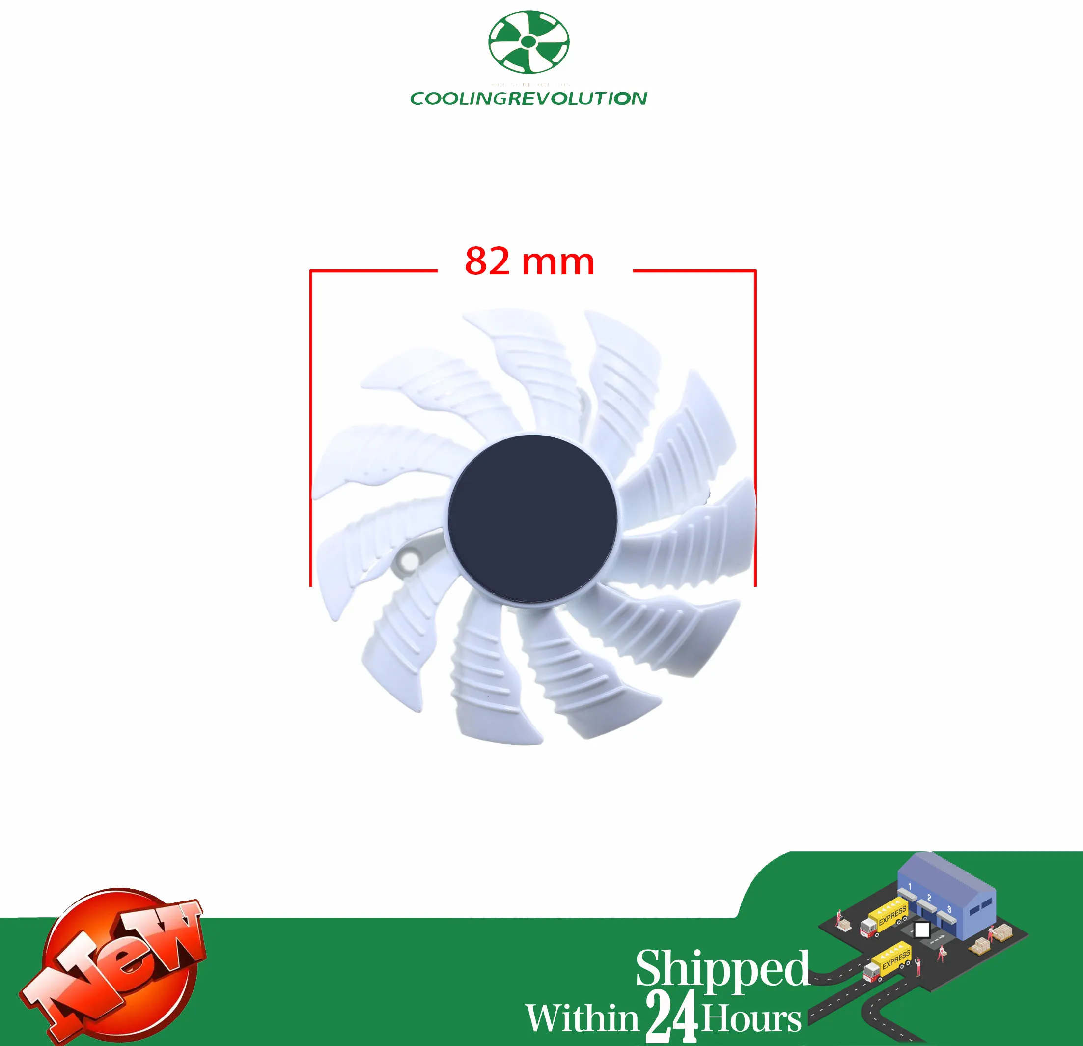 Ventilador GPU 82mm 4Pin compatible Gigabyte RTX 3070 VISION OC - imagen 5