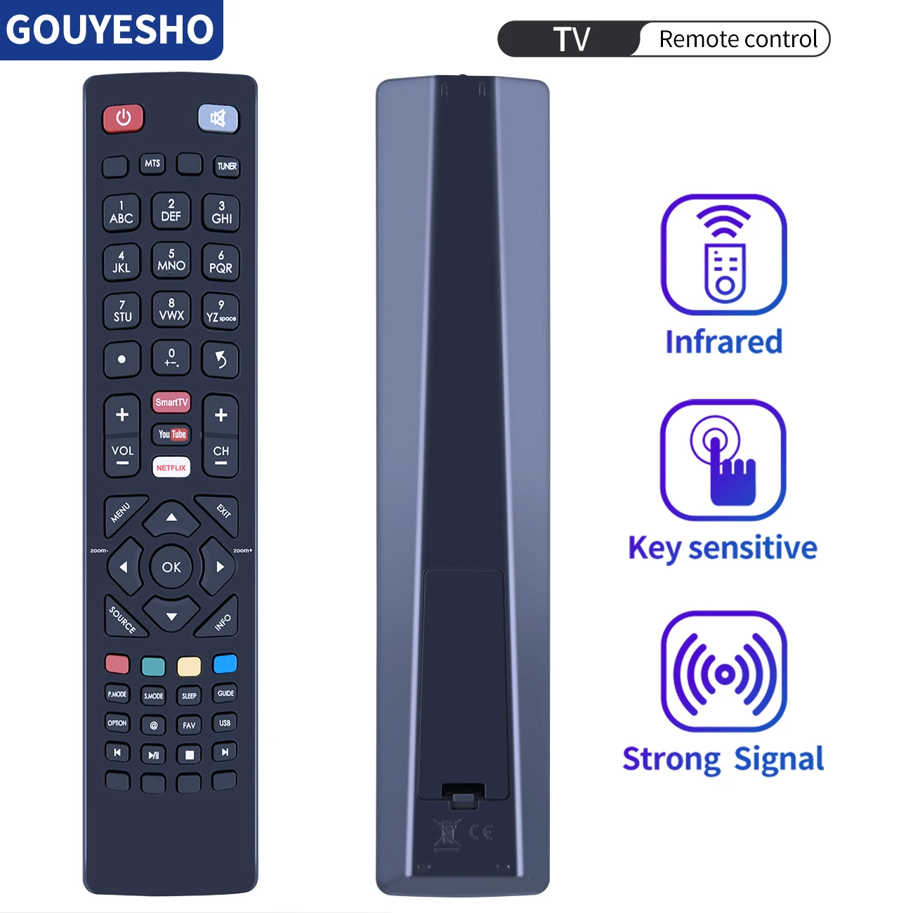 Nuevo Control remoto TV Challenger para Hyundai Challenger Smart + Forro + Pilas ER-52401 06-554W49-TY01X - imagen 2