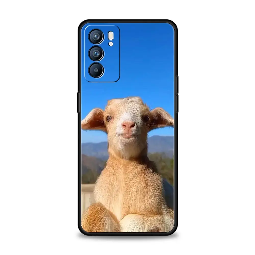 Funda de teléfono para Oppo Reno13 Reno12 Reno11 F Reno10 Pro A54 A53 A95 A76 A74 A57 A98 A80 A79 5G A78 4G cubierta de dibujos animados lindo cabra - imagen 5