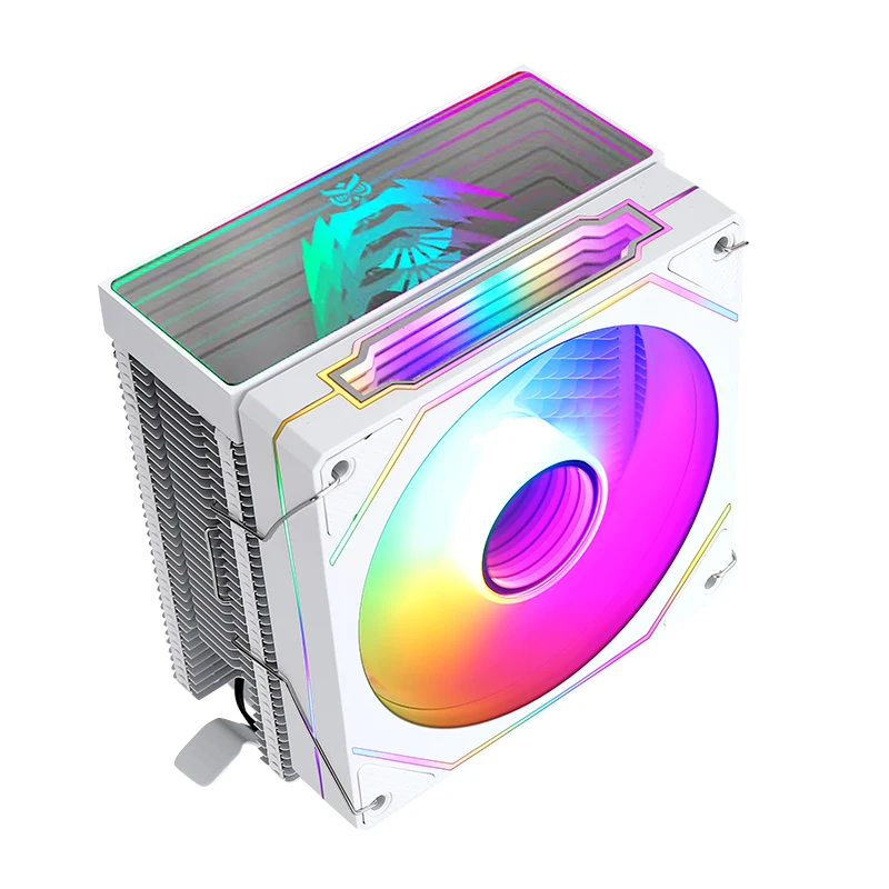 Radiador temático QiuzAim PC negro/blanco 4/6 tubo de calor enfriador de CPU ventilador Argb 120mm instalación Intel LGA2011 x79 x99 1200 1700 115x AMD - imagen 5