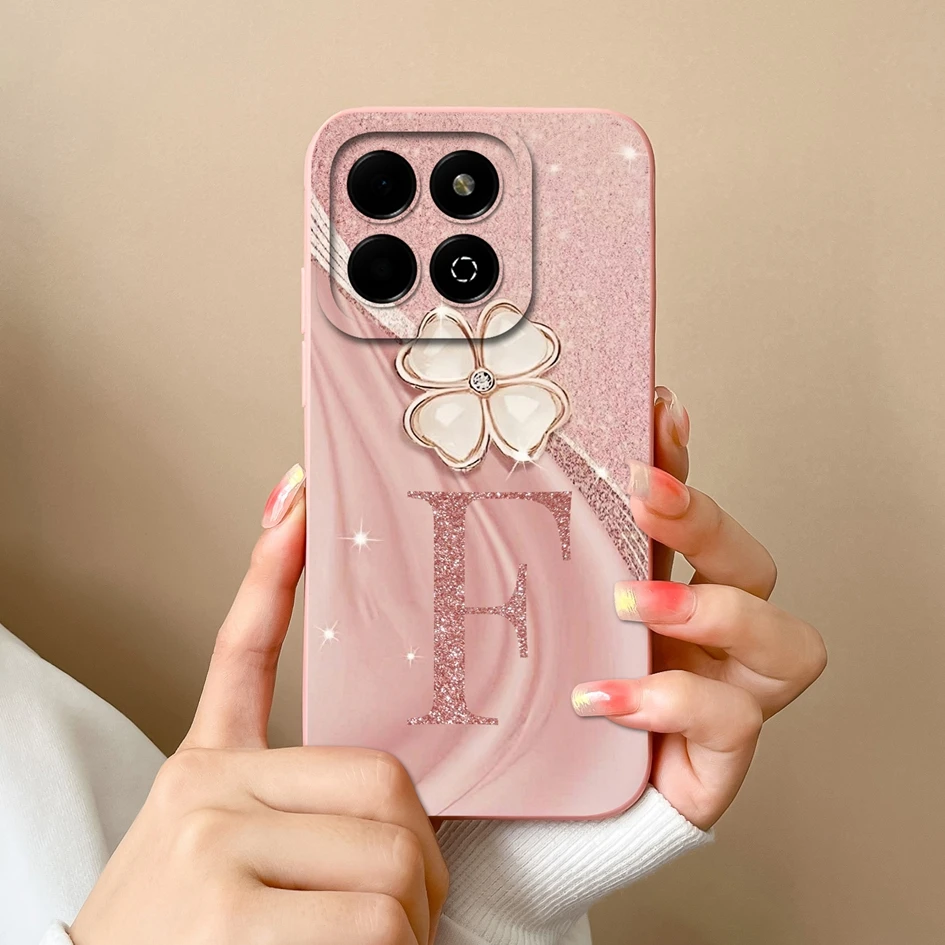 Funda de teléfono para Honor X6b X5b Plus Capa moda A a Z letra suave cubierta protectora trasera líquida para HonorX6b HonorX5bPlus Funda - imagen 4