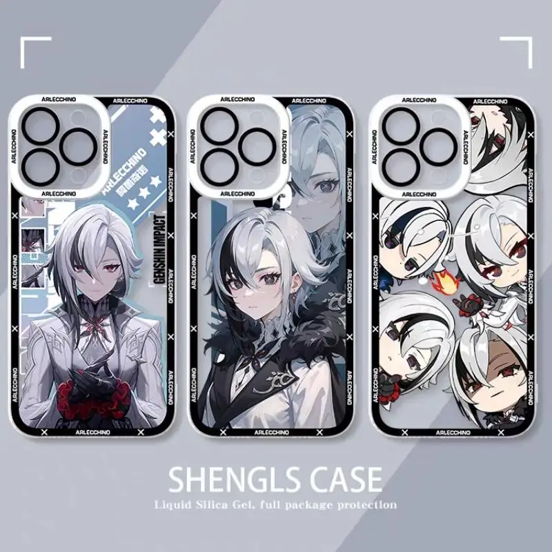 Funda para Realme, C53, C55, C67, C33, C30, C35, C51, C21Y, C25Y, C20, C15, C21, 7i, 8i, 9i, 9, 10, 12 Pro Plus, 8, 5G, Genshin Impact, Arlecchino - imagen 5