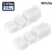 2Pcs 3-Clips White