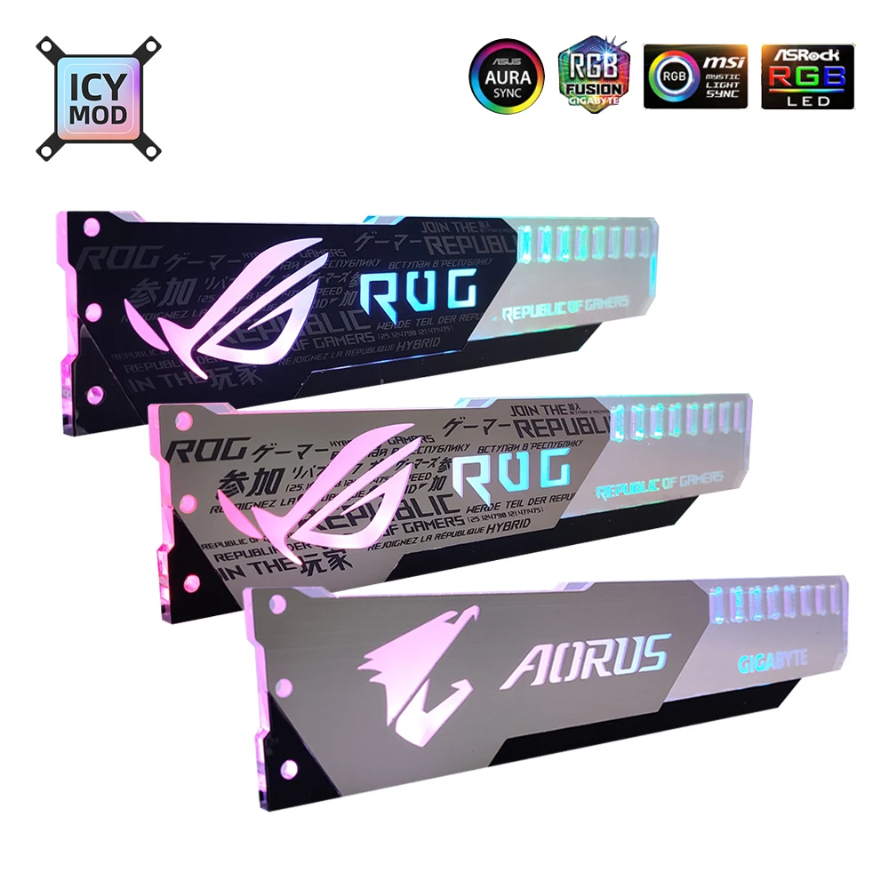 Tarjeta de vídeo soporte Horizontal de aluminio soporte GPU 5V3Pin VGA soporte RGB MSI ROG NVIDIA A-RGB Metal AURA 12V MOD personalizado - imagen 5