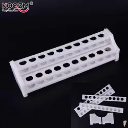 Estante para tubos de ensayo y centrífuga resistente en blanco