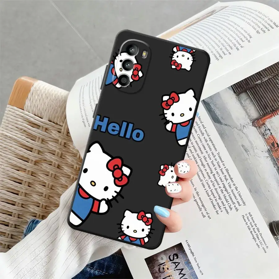 Funda para Motorola Mot G50 G22 Edge40 Edge 20 Pro 30 Lite G53 G30 G60 G60s G32 G71 G52 G51 G73 funda negra suave para teléfono G31 Sanrio - imagen 3