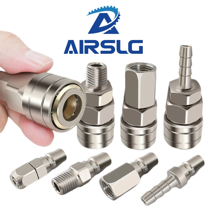 Conector rápido neumático tipo C, tubo autoblocante, bomba de compresor de aire, accesorios, herramienta, compresor de aire, conector neumático SP PP