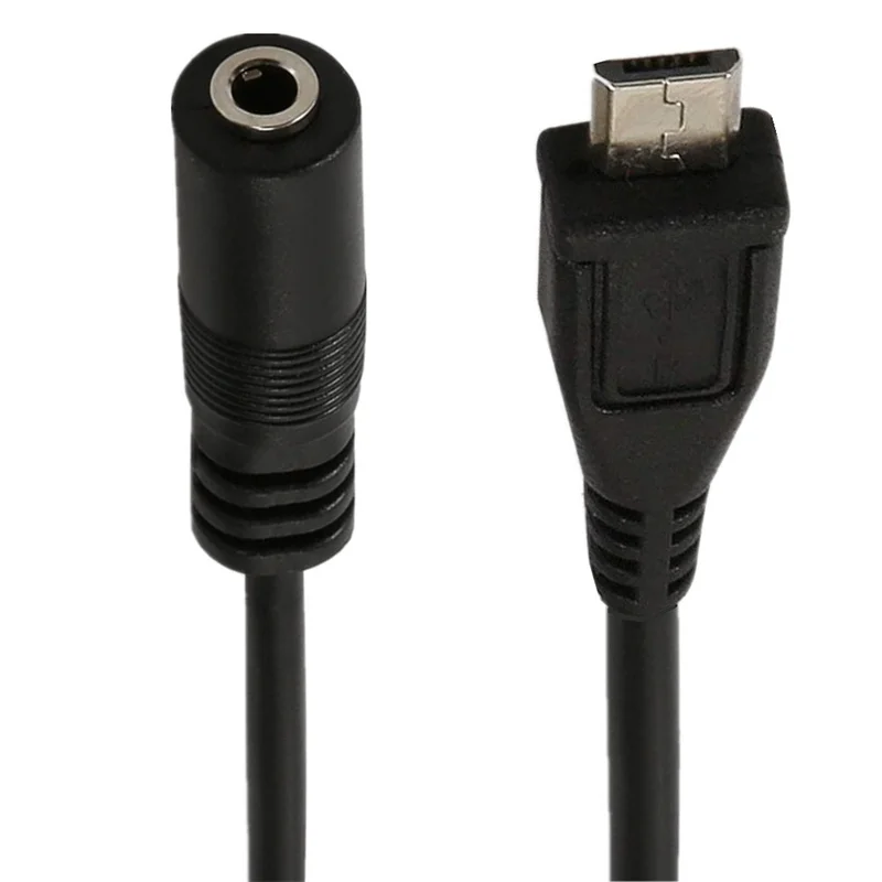 3,5 mm hembra a mini USB 5 pines macho/Micro USB 5 pines macho cable adaptador de micrófono 0,3 m - imagen 3