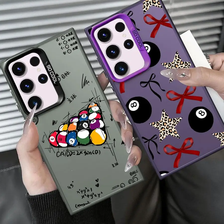 Funda para Samsung Galaxy S24 FE S21 S23 S23 S20 Plus S25 S22 Note 20 Ultra funda trasera para teléfono dibujos animados estampado de leopardo lazo de estrella