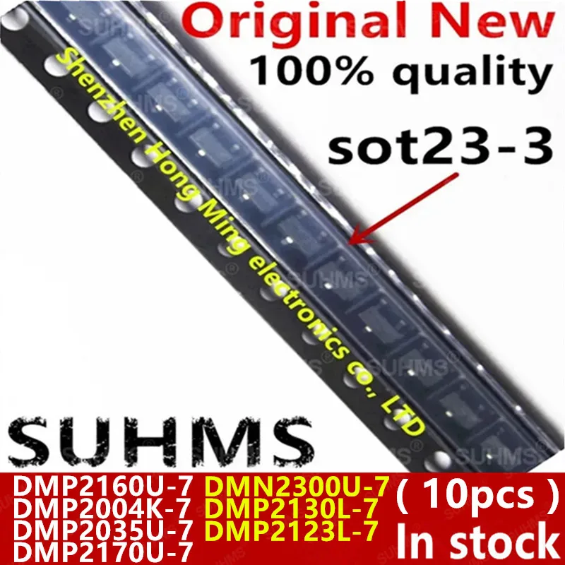 Chipset de DMP2160U-7, DMP2004K-7, DMP2035U-7, DMP2123L-7, DMP2170U-7, DMN2300U-7, DMP2130L-7, sot23-3, 100% nuevo, 10 unidades