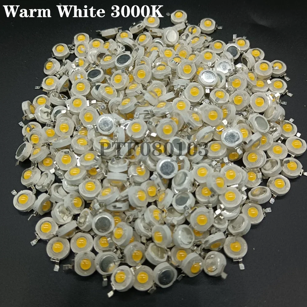 1W de alta potencia DC 3,2-3,6 V cuentas LED diodo de luz LED Chip SMD blanco cálido para foco Downlight bombilla de lámpara DIY - imagen 2
