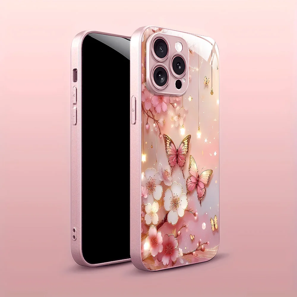 Funda de teléfono de vidrio templado con piedra de mármol para iPhone 17 Pro Max 13 11 16 14 15 12 17 Air 16E XR X Xs 7 8 Plus SE cubiertas a prueba de golpes - imagen 5