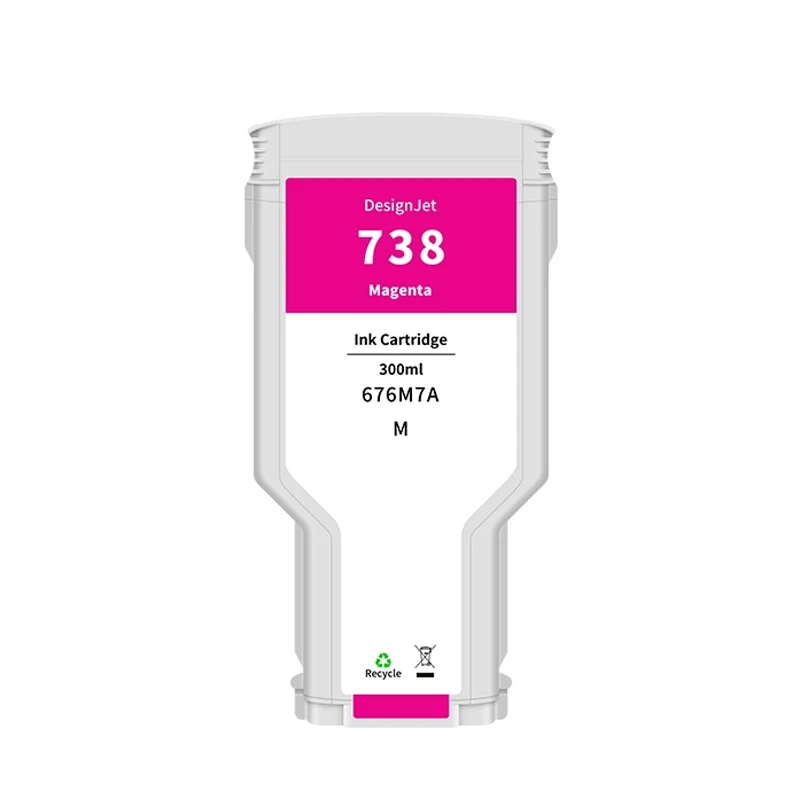 498N8A 676M6A 676M7A 676M8A tanque de tinta 300ML cartucho de tinta con tinta pigmentada para impresora HP 738 HP738 Designjet T850 T950 - imagen 4