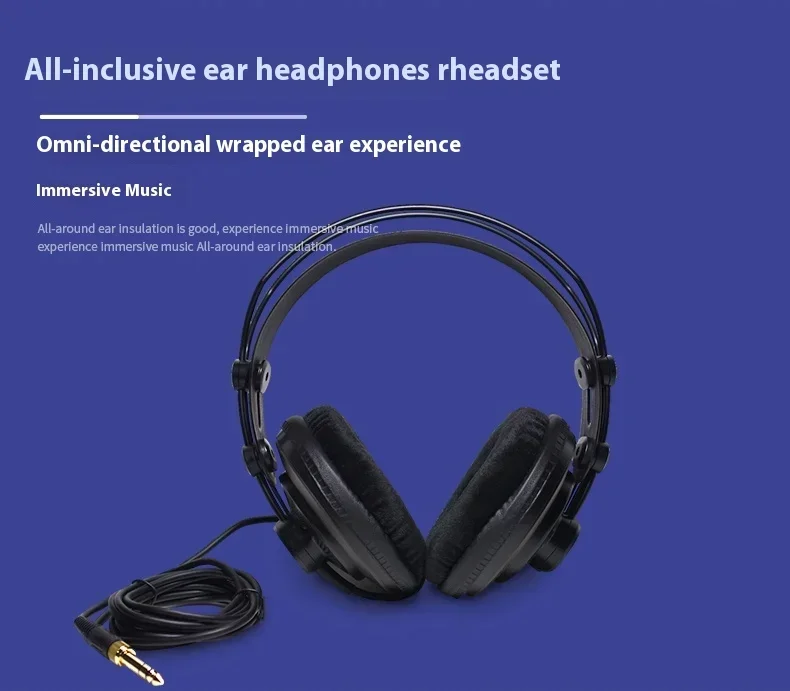 SAMSON-auriculares semicerrados con cable SR850, cascos de grabación profesional, Monitor montado en la cabeza, para teléfono, Pc, Mac, regalos - imagen 2
