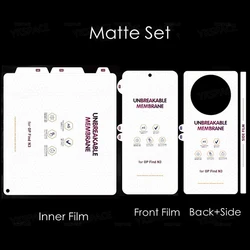 OPPO Find N2/N3/N5 Protector Pantalla Hidrogel Mate Esmerilada Frontal