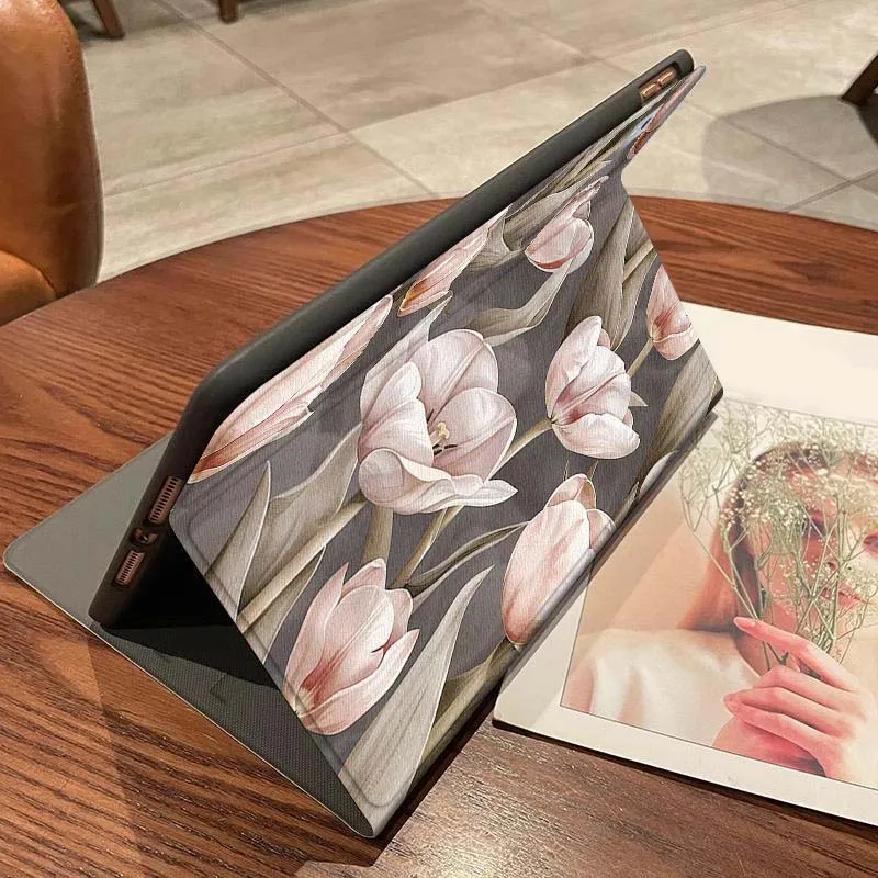 Flor moda tulipán para Lenovo Pad Tab Legion Xiaoxin Y900 Y700 K10 M10 P11 3. a generación Pro GT Plus funda para tableta - imagen 2
