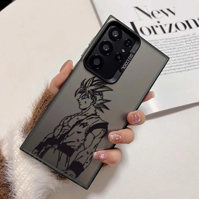 Funda artística de Anime d-dragon Ball para Samsung Galaxy S25 S24 S23 S22 S21 Ultra Plus, funda plateada colorida para teléfono - imagen 2