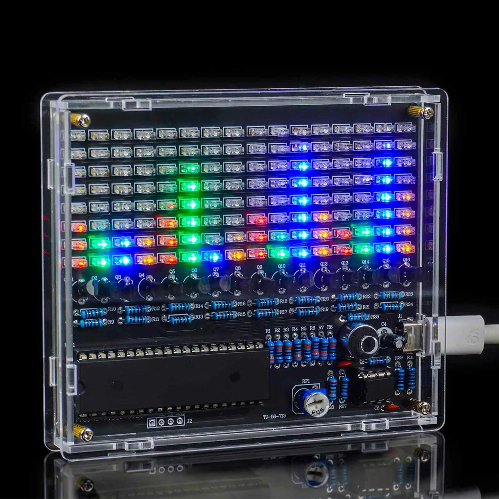 Kit de soldadura LED DIY, lámpara de melodía con Control de sonido, KIT electrónico de espectro, proyecto de fabricación, pantalla de lámpara de ritmo - imagen 2