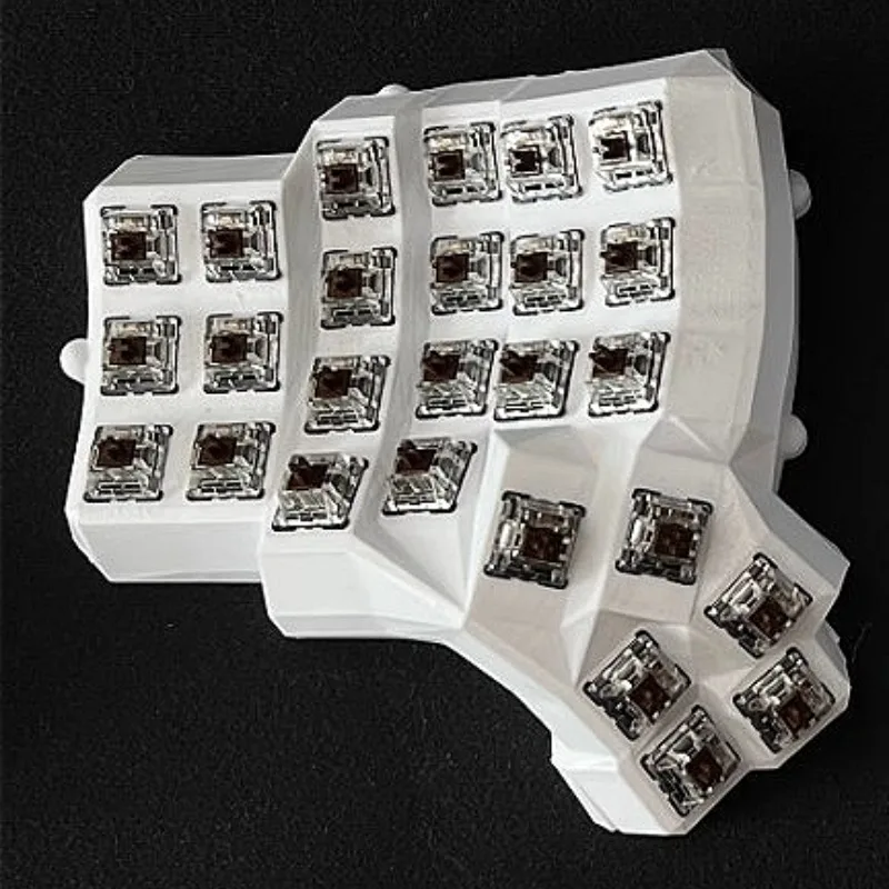 Dactyl Manuform-Kit de teclado dividido curvo 4x6, Teclado mecánico ergonómico dividido con soldadura con cable, accesorios para juegos y oficina - imagen 2