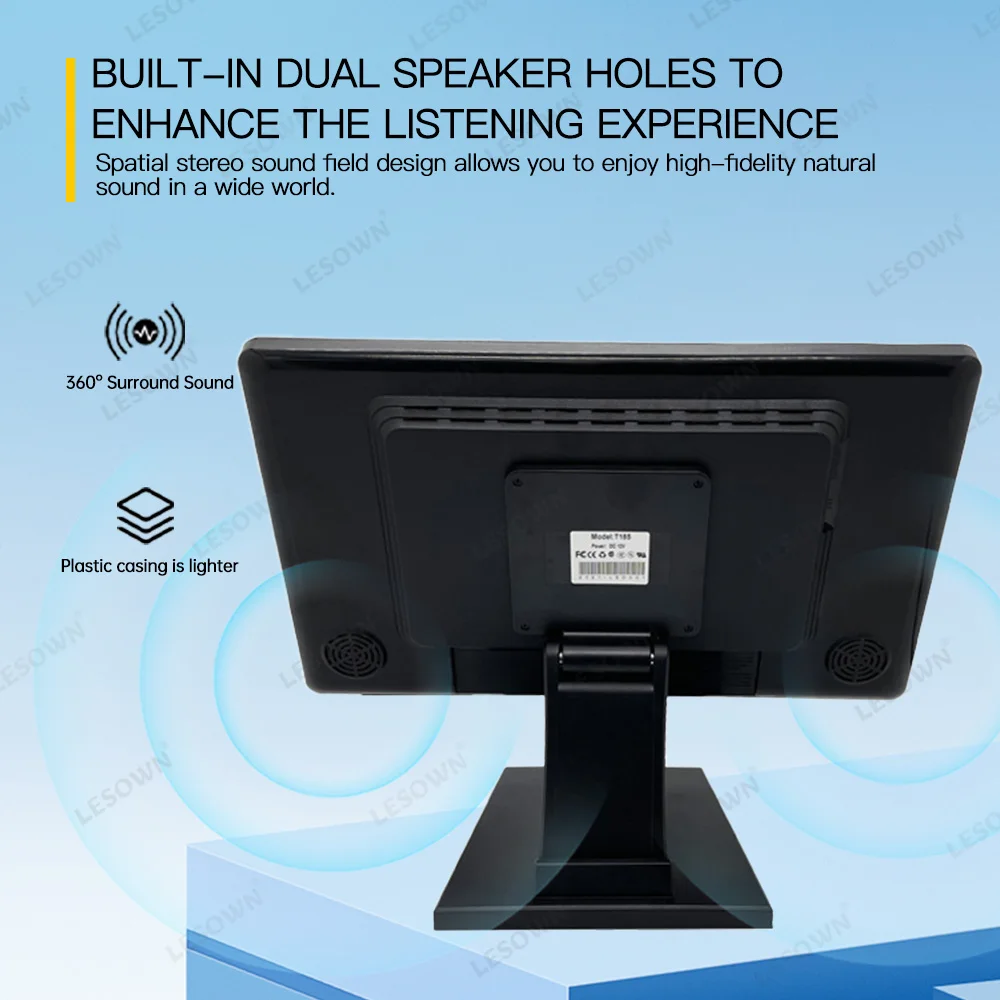 LESOWN-pantalla táctil LCD resistiva con VGA, HDMI, interfaz USB, 18,5 pulgadas, 1920x1080 FHD - imagen 3