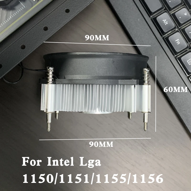 Enfriador de CPU refrigerado por aire, 4 pines, PWM/3 pines, torre, procesadores de PC, ventilador de refrigeración, radiador de aluminio para Ventilador Intel 1150/1151/1155/1156 - imagen 2