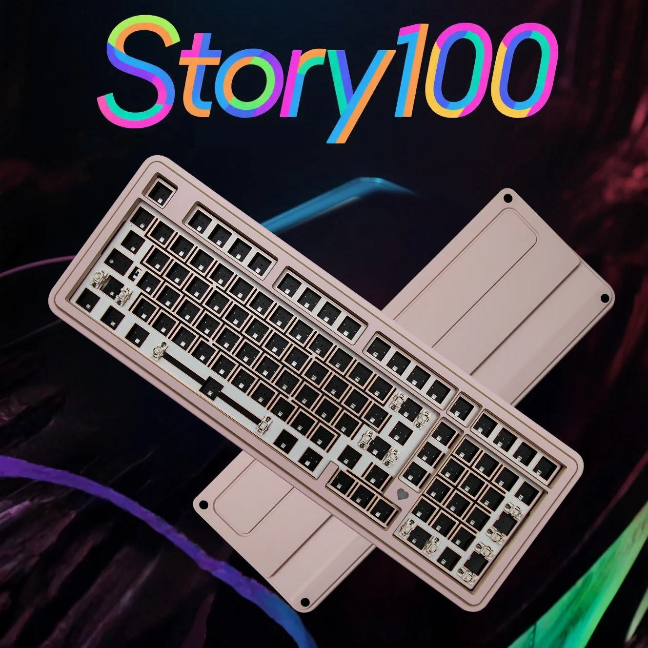 Kit de teclado mecánico Story100, junta de aluminio personalizada, CNC, triodo, RGB, Kit inalámbrico de intercambio en caliente, accesorios de juego de oficina, regalo - imagen 3