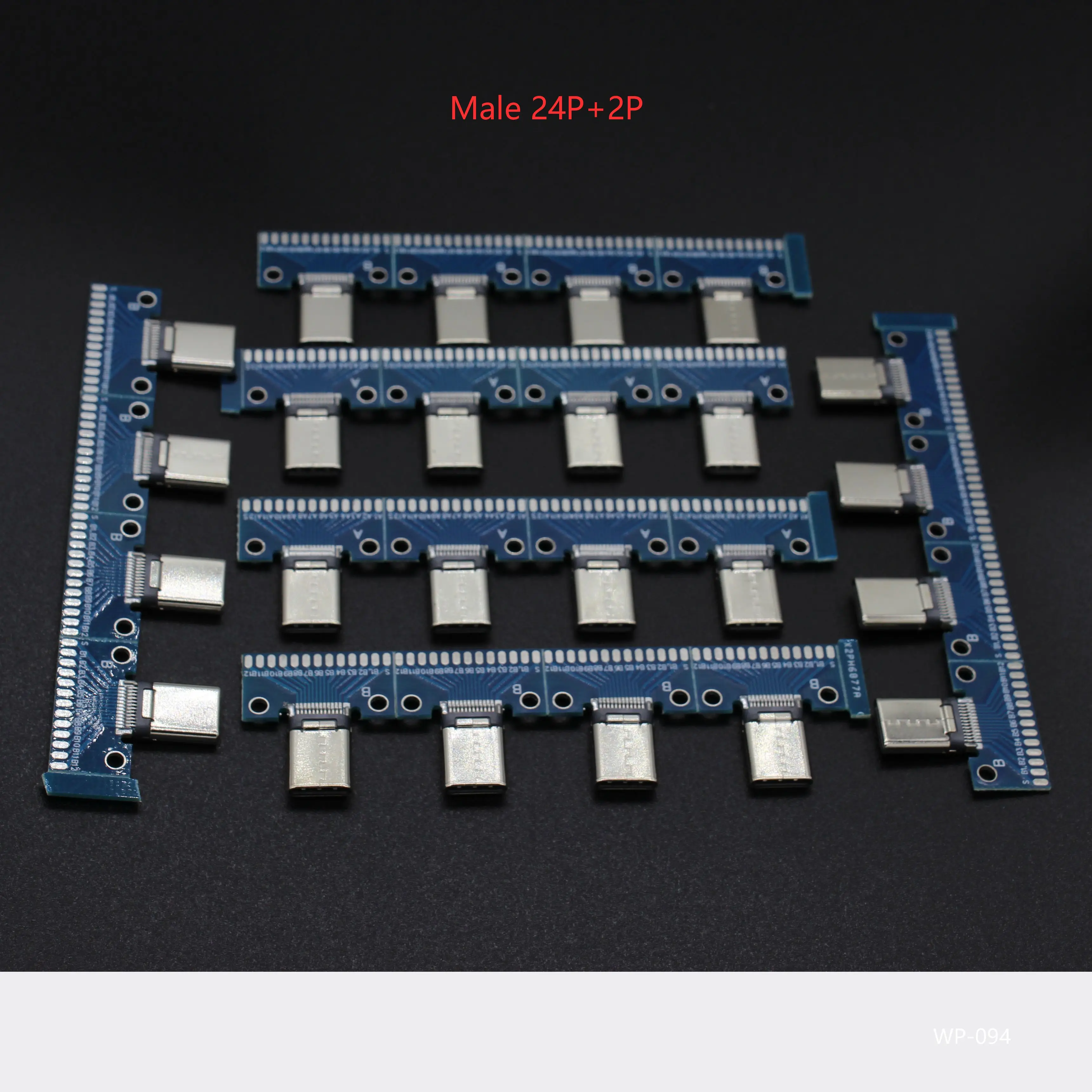 Conector USB 3,1 tipo C, adaptador de receptáculo de enchufe macho 24 + 2P para soldar Cable y Cable USB-C 24P + 2P, placa de prueba PCB, 1 unidad - imagen 2