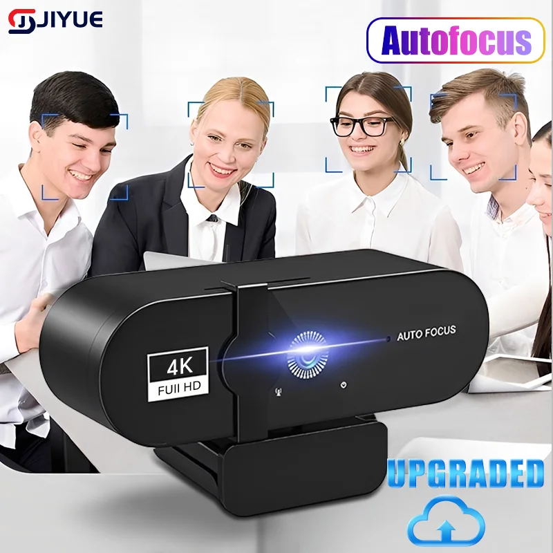 Cámara web para PC, Mini cámara 4K, cámara web Full HD 2K con micrófono, cámara Web USB de 30fps para enfoque automático, cámara de grabación de vídeo para ordenador portátil y PC