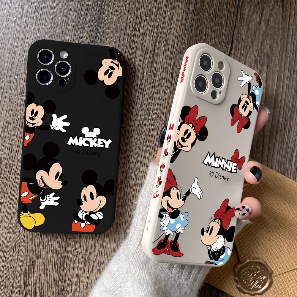 Funda de teléfono de Mickey y Minnie Mouse para Oppo, cubierta suave de borde recto para modelos Realme, C65, C63, C55, C53, C35, C33, 11, 10, 9, 9i, 8, 8i, 7 Pro Plus, 4G, 5G - imagen 3