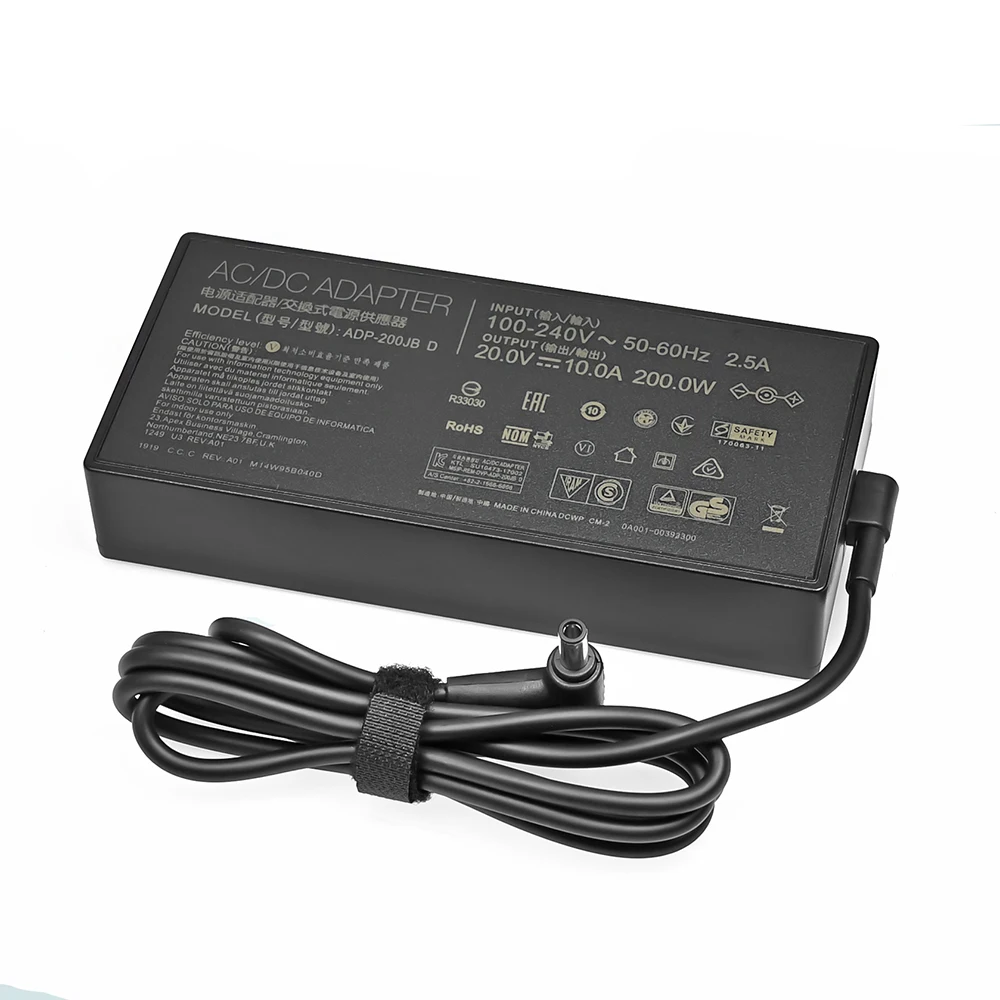 Cargador adaptador de CA para ordenador portátil, 20V, 10A, 200W, para ASUS TUF DASH F15 FX516PR FA506QR ROG ZEPHYRUS G15 GA503QM-HQ121R GA503Q ADP-200JB D - imagen 2