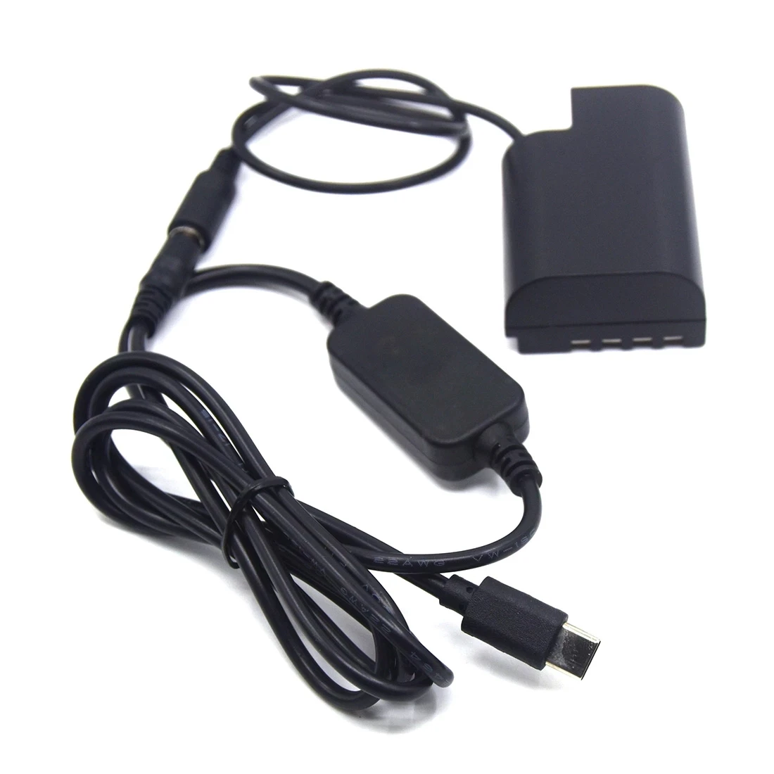 DMW-DCC12 DMW-BLF19 adaptador completo decodificado batería simulada + Cable de alimentación USB tipo C para Panasonic DMC-GH5s DMC-GH5 DMC-GH4 GH3 DMC-GH9 - imagen 4