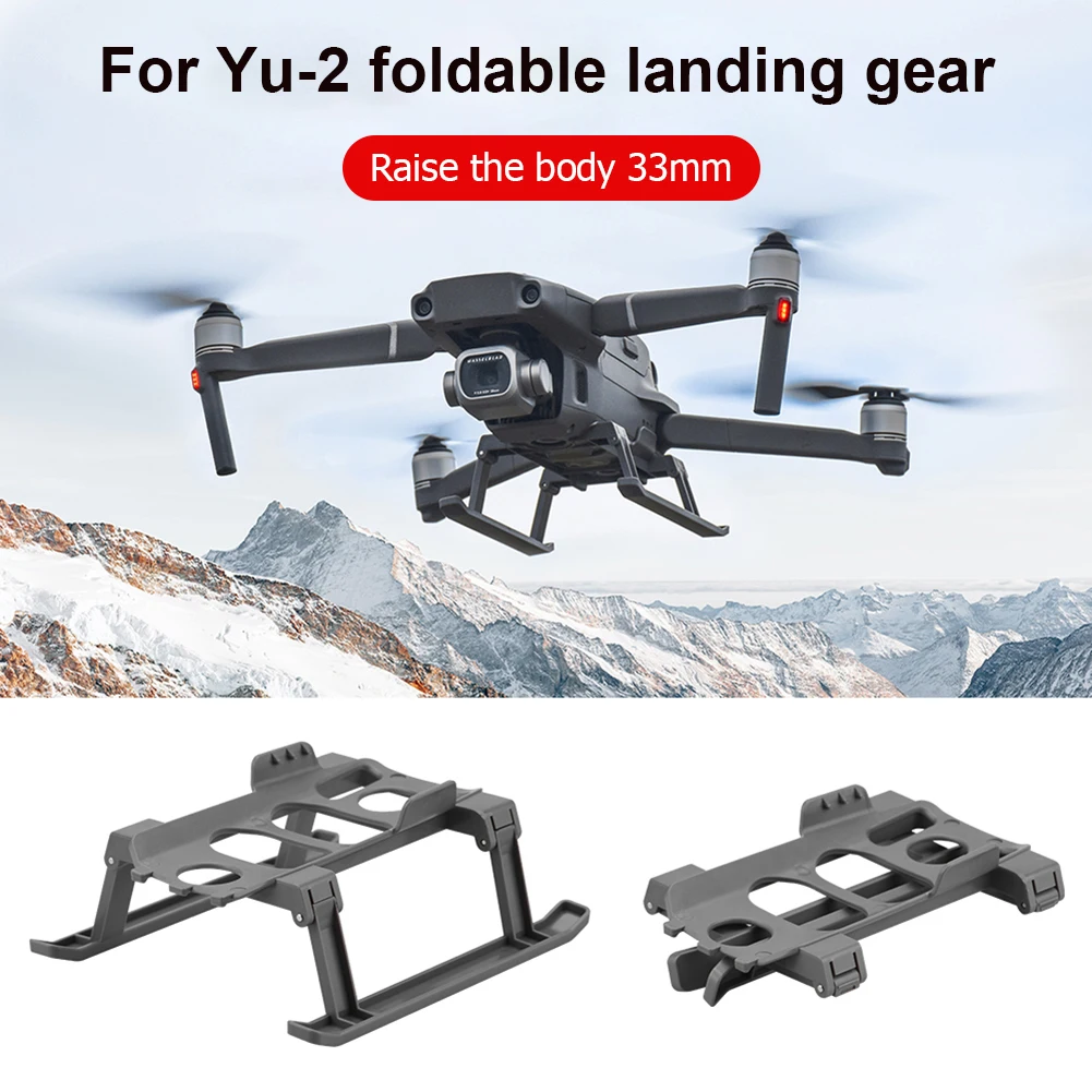 Tren de aterrizaje plegable, accesorios para drones, Protector de extensión aumentado, liberación rápida, ligero para DJI Mavic 2 Zoom/Pro - imagen 3