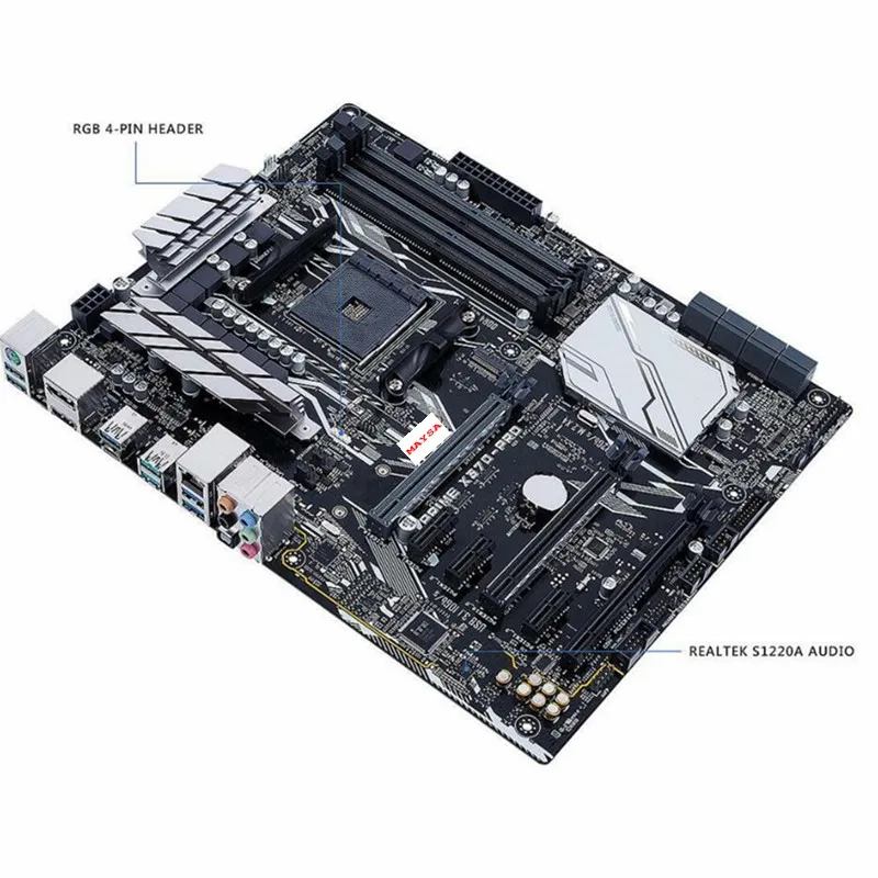 Placa base X370 para ASUS PRIME X370-PRO Socket AM4 4 x DDR4 64GB PCI-E 3,0 M.2 8 x SATA III HDMI ATX Ryzen/ 7th Ge CPU - imagen 2