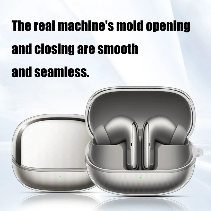 Funda protectora para auriculares Xiaomi Buds 5 Pro, funda transparente a prueba de golpes de TPU suave para auriculares - imagen 2