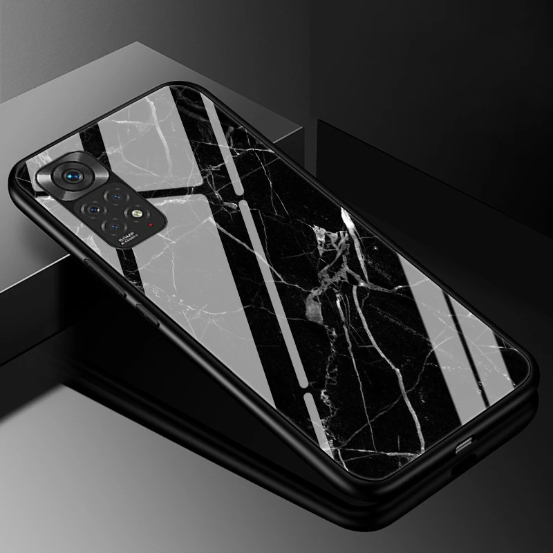 Para Redmi Note 11 Fundas Note 11S Funda trasera dura de vidrio templado para Xiaomi Redmi Note 11 12 13 Pro Plus 5G Funda Note11 S - imagen 5