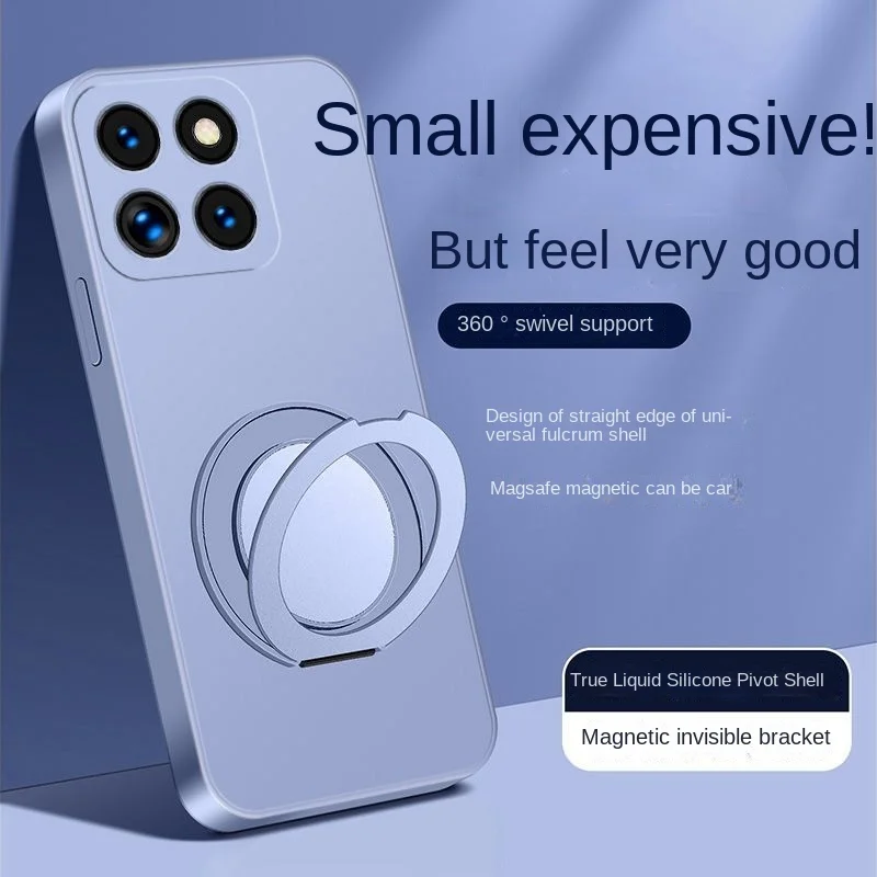 Funda esmerilada mate de carga inalámbrica Magsafe para Xiaomi 14 13T 15 14T Pro poco f7 ultra x7 pro cubierta de soporte de silicona líquida - imagen 2