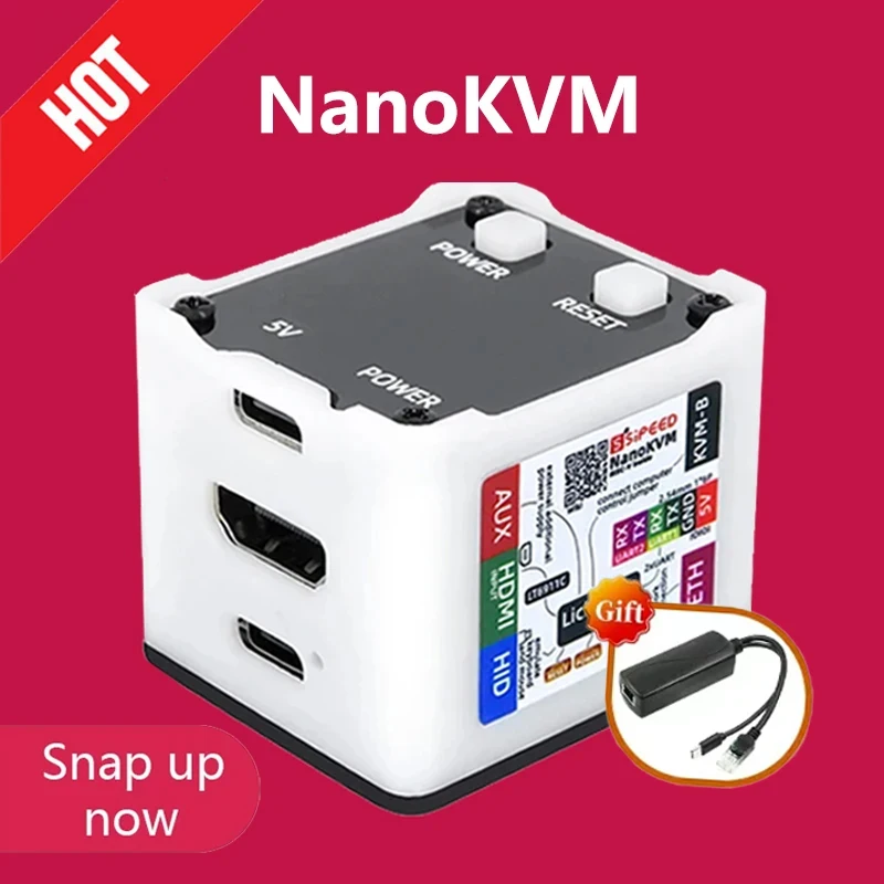 Sipeed NanoKVM PiKVM Mini Servidor de operación y mantenimiento de control remoto Raspberry Pi Color blanco y negro - imagen 2