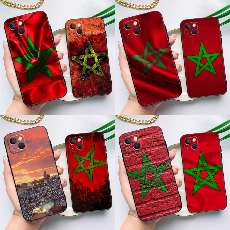 Funda con bandera marroquí de Marruecos para Honor 400 200 Pro 50 70 90 X9a X9b X9c X9d X8a X8b X8c Magic 7 Lite 5 6 8 Pro Coque
