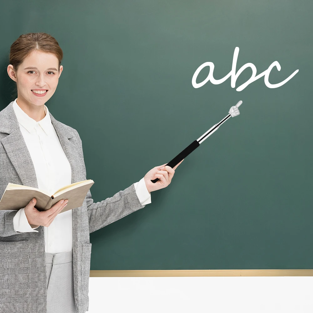 Puntero telescópico para profesores, puntero de mano extensible de acero inoxidable, bonitos punteros retráctiles para aula para guardería, 10 Uds.