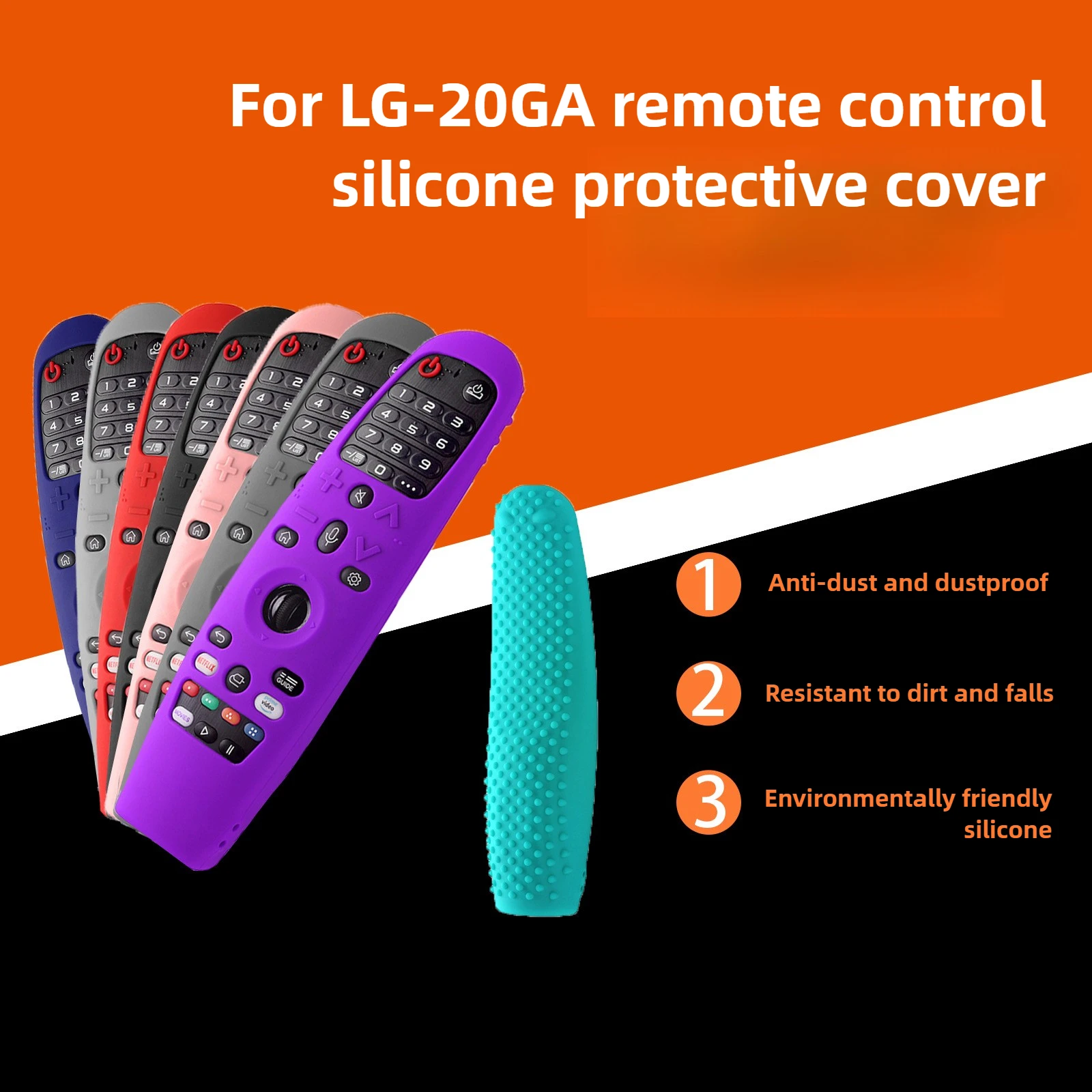 1 Uds funda protectora de silicona para LG AN-MR600 MR650 MR18BA MR19BA MR20GA AKB75855501 cubierta de Control remoto consola de TV OLED inteligente
