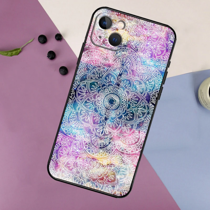 Funda con diseño de Mandala indio para iPhone 16 15 14 13 12 11 Pro Max Plus X XS Max XR 7 8 accesorios de cubierta - imagen 4