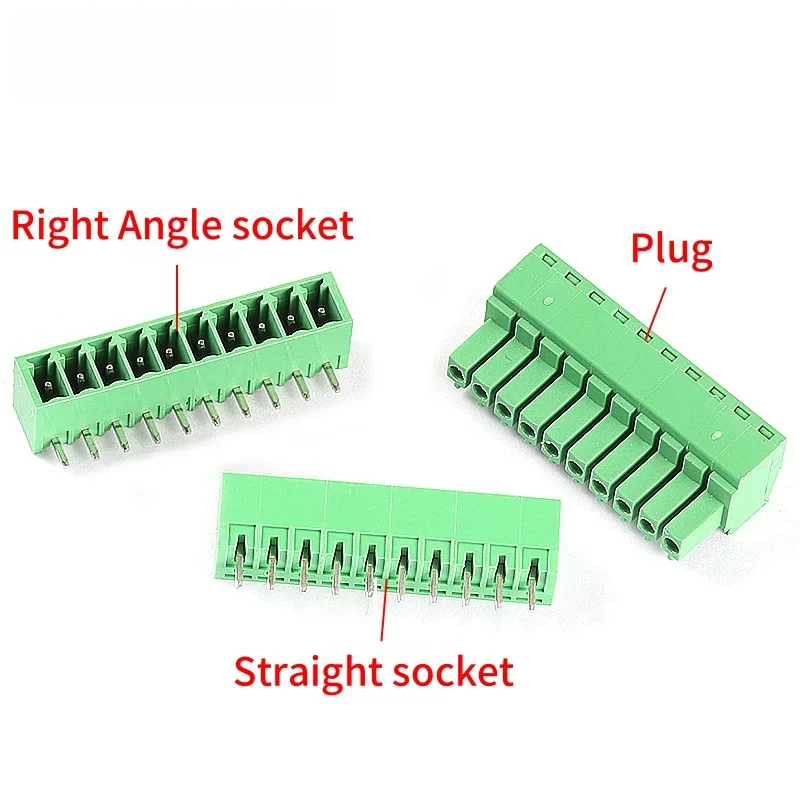 Conector de bloque de terminales de tornillo PCB 2,54mm 3,5mm 3,81mm 5,08mm 2-16 pines macho hembra cable de cabecera de Pin 15EDG KF2EDG