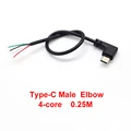 4pin-M elbow 25CM