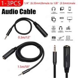 Adaptador Divisor Audio Estéreo 6.35mm Macho a 3.5mm Hembra